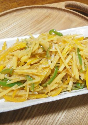 ジャガイモとパプリカの麻婆炒め-レシピのメイン写真