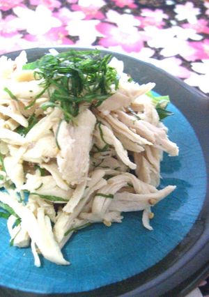 *ササミの梅こぶ茶和え*-レシピのメイン写真