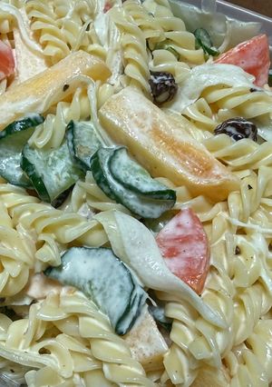 俺流！柿と酢レーズンのマカロニサラダ-レシピのメイン写真