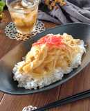 レンジで簡単☆5分で作れるたまねぎ丼。