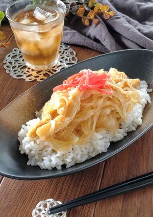 レンジで簡単☆5分で作れるたまねぎ丼。-レシピのメイン写真