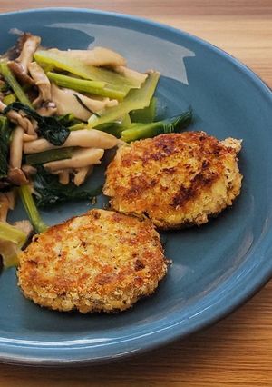 豆腐とサバ缶の焼きコロッケ-レシピのメイン写真