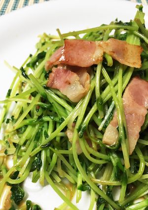 簡単すぎる☆3分で豆苗ベーコン-レシピのメイン写真