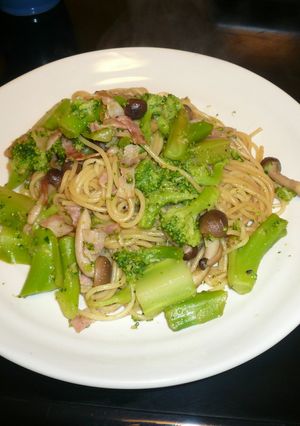 茹ですぎ野菜で大葉にんにく醤油のパスタ-レシピのメイン写真