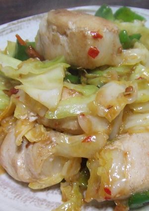 餅巻き鶏甘辛炒め〜薄切り鶏肉がポイント♪-レシピのメイン写真