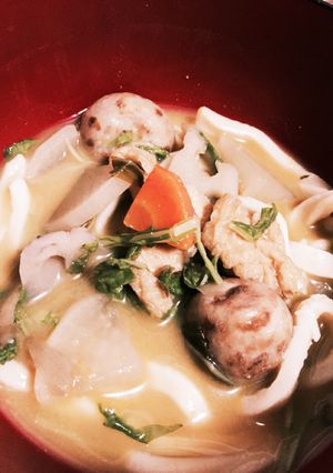 豆乳いり！手づくり手打ちうどん☆離乳食に-レシピのメイン写真