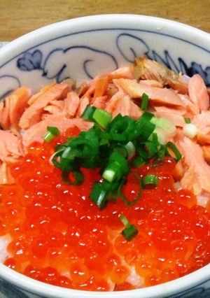 鮭の親子丼-レシピのメイン写真