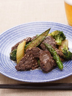 牛モモ肉とみどり野菜のうま味炒め-レシピのメイン写真
