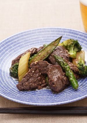 牛モモ肉とみどり野菜のうま味炒め-レシピのメイン写真
