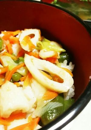 竹輪とししとうの彩り餡かけ丼-レシピのメイン写真