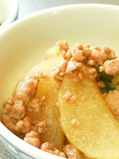 手早く簡単☆大根とひき肉いんげんの煮物-レシピのメイン写真