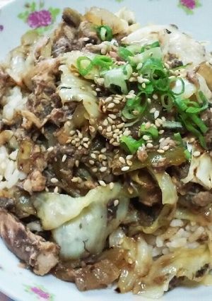 サバ水煮缶の味噌生姜丼-レシピのメイン写真