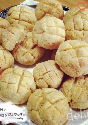 HMで簡単メロンパンクッキー♪-レシピのメイン写真
