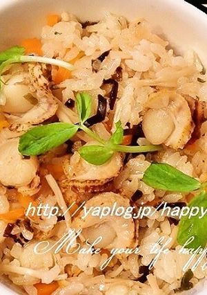 塩昆布deベビーホタテ☆炊き込みご飯-レシピのメイン写真