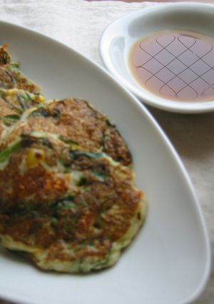 もっちり♪長いもとたっぷり野菜のチジミ風-レシピのメイン写真