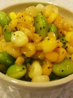 簡単♪コーンと枝豆のバター醤油炒め♪-レシピのメイン写真