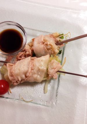 野菜たっぷり☆炒めレタスの肉巻き-レシピのメイン写真