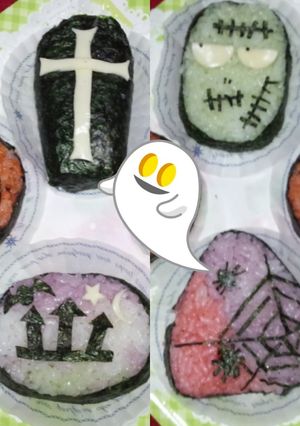 ハロウィン　おむすび-レシピのメイン写真