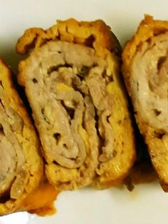 お弁当に!豚薄切り肉の卵焼き-レシピのメイン写真