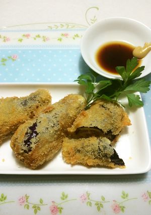 なすのはさみ揚げ♡-レシピのメイン写真