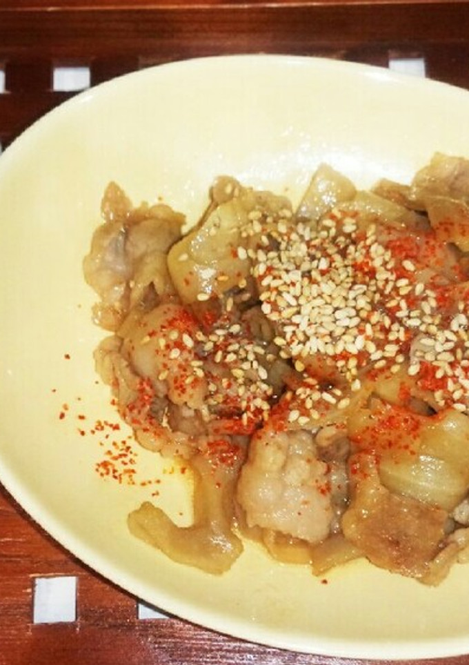 ５分で簡単♪豚バラと蓮根の甘辛炒め-レシピのメイン写真