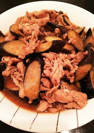 ナスとお肉たっぷりしょうが焼き❤-レシピのメイン写真
