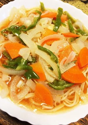 簡単！イタリアン風トマトスープパスタ-レシピのメイン写真