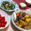 煮崩れない肉じゃがの献立