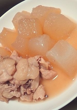 冬瓜と鶏肉の煮物。ほっこり-レシピのメイン写真