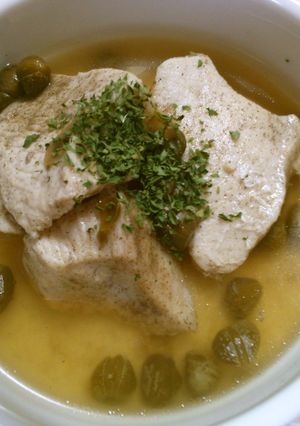 鶏むね肉のレンジ蒸し！ ケッパーソース♪-レシピのメイン写真