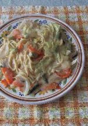 野菜がいっぱいクリームパスタ-レシピのメイン写真