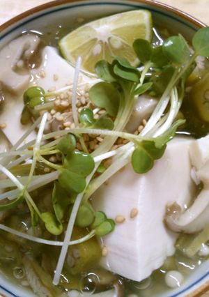 簡単！豆腐の オクラ餡掛け ～白だしで～-レシピのメイン写真
