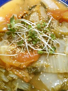 簡単!白菜とセロリ トマトの中華餡掛け♪-レシピのメイン写真