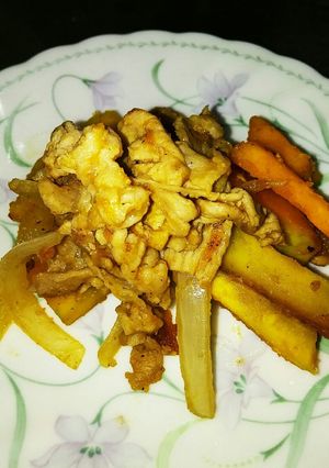 柔らか豚肉とかぼちゃの炒め物⭐-レシピのメイン写真
