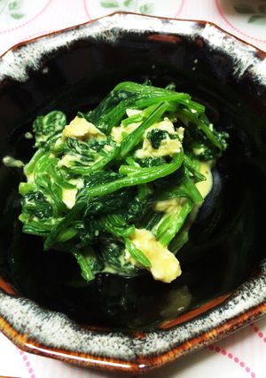 ホウレン草のヨーグルト和えカレー味-レシピのメイン写真