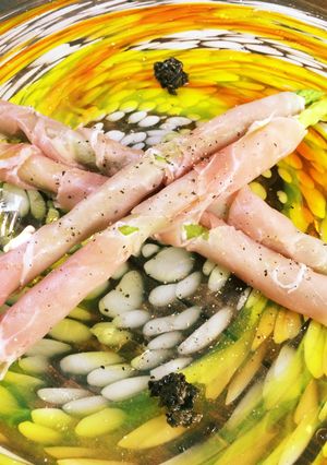 簡単おつまみ！アスパラの生ハム巻き♡-レシピのメイン写真