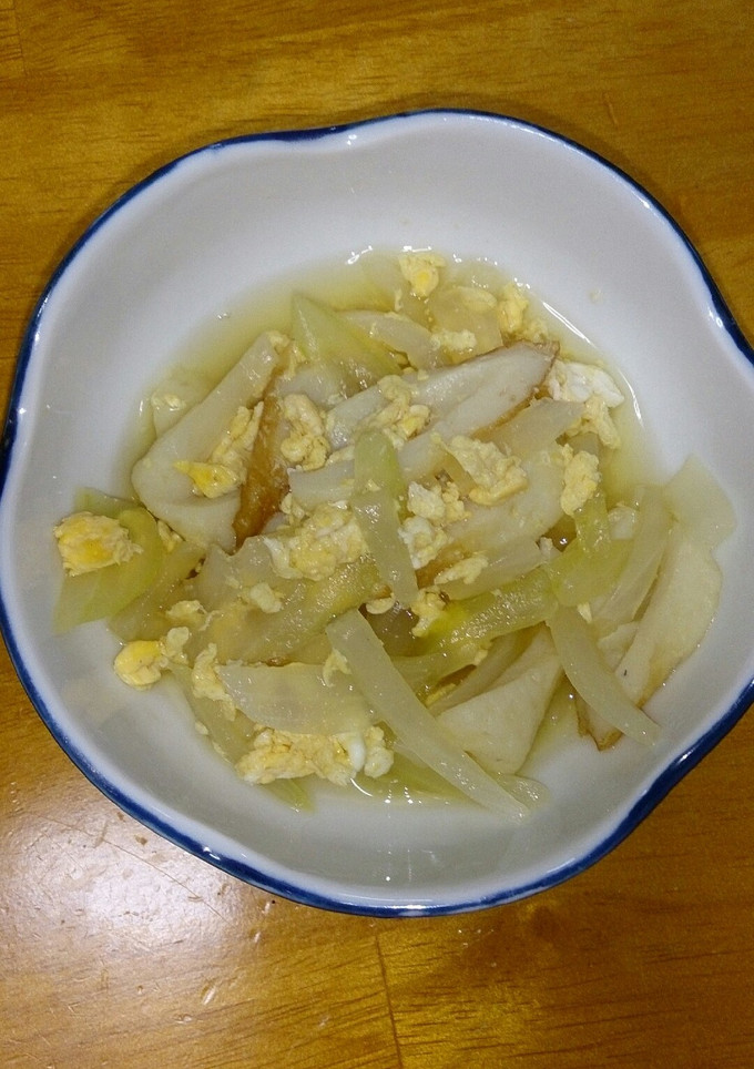 玉ねぎとちくわの卵とじ-レシピのメイン写真