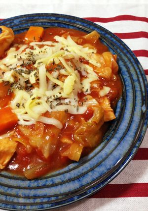 パサつかない鶏胸肉のトマト煮込み-レシピのメイン写真