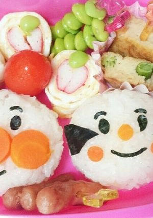 アンパンマンとこむすびまんキャラ弁-レシピのメイン写真