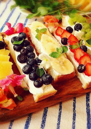 簡単おもてなし♡フルーツオープンサンド-レシピのメイン写真