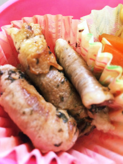 豚肉のゆかり巻き焼き 弁当向き-レシピのメイン写真