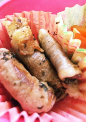 豚肉のゆかり巻き焼き 弁当向き-レシピのメイン写真
