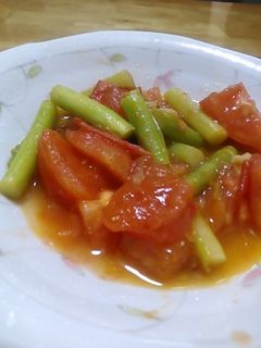 アスパラとトマトの炒め煮-レシピのメイン写真