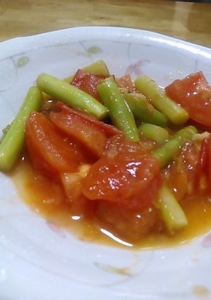 アスパラとトマトの炒め煮-レシピのメイン写真