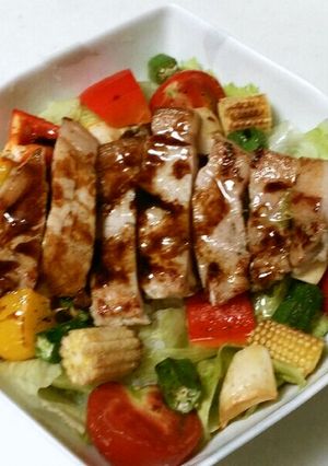 ★グリル野菜で★色鮮やか豚ロース丼-レシピのメイン写真