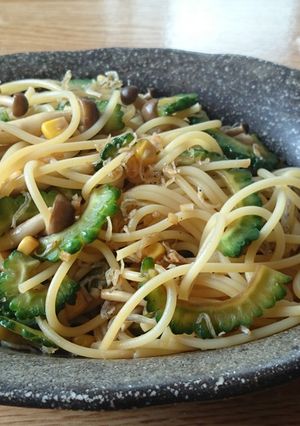 ゴーヤとじゃこの和風パスタ-レシピのメイン写真