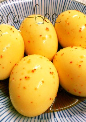 ウマい！ピリ辛ニンニクめんつゆ味玉-レシピのメイン写真