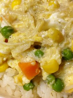 中華風・えのきのふんわり卵丼✾-レシピのメイン写真