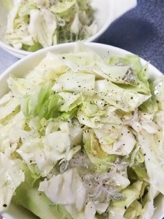 居酒屋風やみつきキャベツしらす♥-レシピのメイン写真