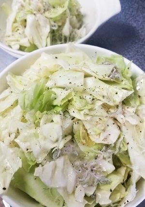 居酒屋風やみつきキャベツしらす♥-レシピのメイン写真